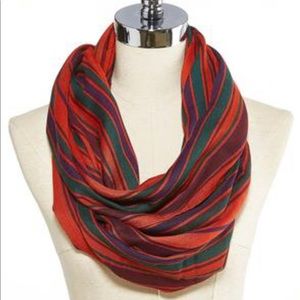 Striped Rusty Infinity Scarf (Lightweight)